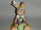 modelage "Porte-photo avec Lapin Pâques&amp;quot; porcelaine froide