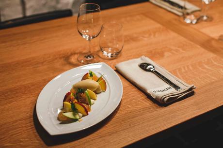 Fruits exotiques au rhum , sorbet mangue