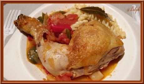 Poulet à la Basquaise. Poulet à la Basquaise.