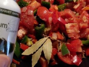 Poulet à la Basquaise. Cliquer sur les photos pour les agrandir