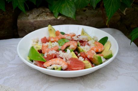 Salade vitaminée au crabe, pamplemousse et avocat