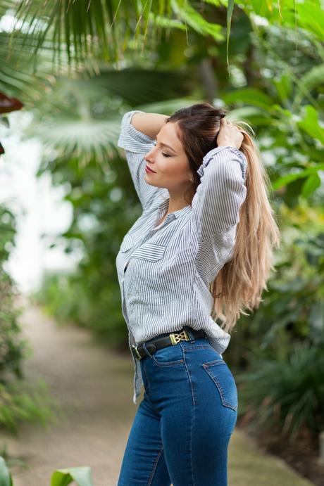 high waist skinny jean jennyfer casual outfit