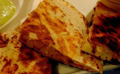 Quesadillas au chou-fleur et frites de tofu
