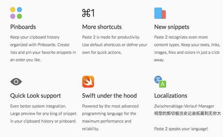 Paste 2 l’excellent gestionnaire Mac de presse-papier est en Beta