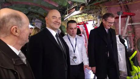 Pierre Moscovici – Commissaire européen chargé des affaires économiques, visite de la chaine d’assemblage de l’A350