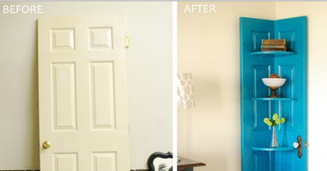 Elle coupe une vieille porte en deux et la transforme en un magnifique objet décoratif porte etagere