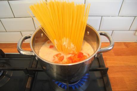 Recette de one pot pasta saumon lait de coco