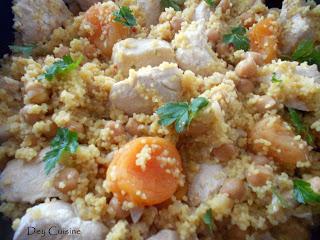 Couscous de poulet aux abricots secs
