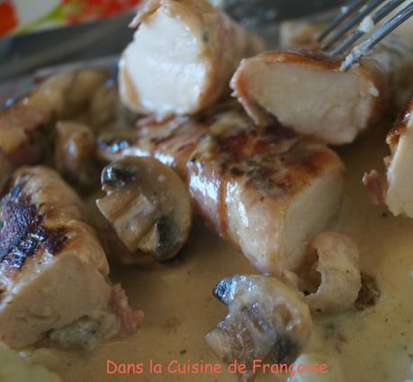 Aiguillettes de Poulet Roquefort et Lard