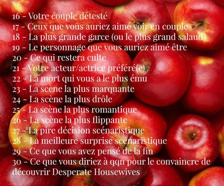 30 Day Challenge Desperate Housewives – Jours 11 à 15