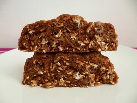 fleur crue pomme chocolat muesli au son d'avoine et au psyllium (diététique, protéinée, sans oeuf ni beurre, riche en fibres) P1280381