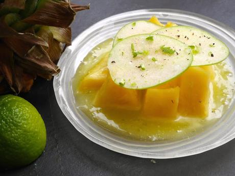Ananas Huile d'olive, Miel et Citron vert #AlainPassard