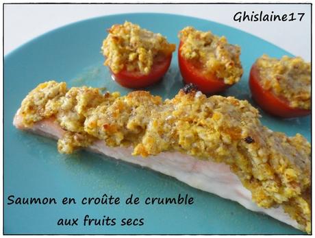 Saumon en croûte de crumble aux fruits secs