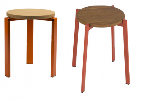 tabouret liège bois oragne