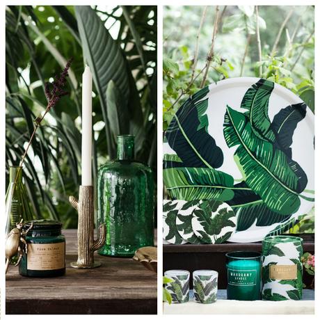 urban jungle h&m bougeoir bougies plateau