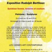 Exposition «Symbiose formes, textures et couleurs» Rudolph Berthoux Espace d’art les Carmes| Pamiers