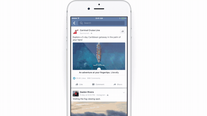 Facebook lance Canvas son nouveau format de publicité mobile plein écran!