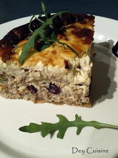 Tarte thon, cranberry & roquette