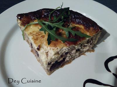 Tarte thon, cranberry & roquette