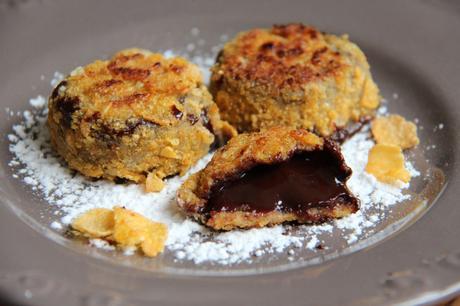 nuggets de chocolat coulant et corn flakes