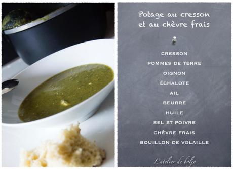 Potage au cresson et au chèvre frais 2