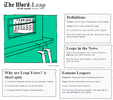 The Word of the Month (FEBRUARY 2016) : LEAP