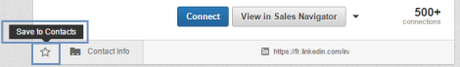 Linkedin_Suppression de la fonction Save to contacts_25fev2016