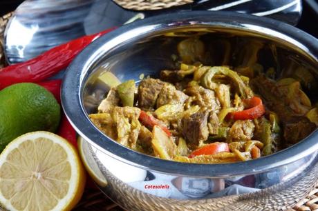 Colombo de boeuf aux poivrons