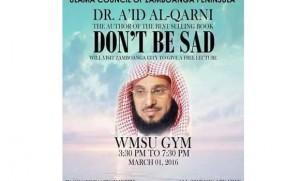 Affiche de la conférence d'al-Qarni à Zamboanga (Philippines)