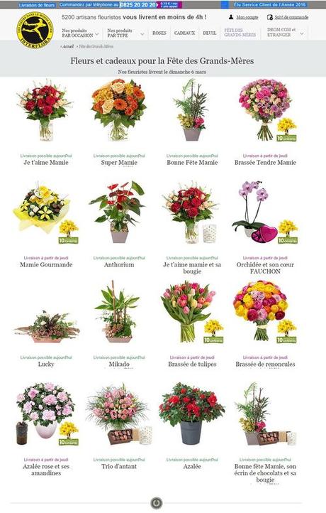 Dimanche 6 mars, des fleurs pour la fête des grand-mères avec Interflora |  À Découvrir