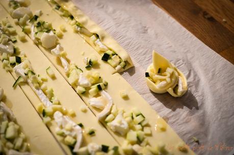 Feuilletés chèvre courgette miel en roses - Les Petits Plats de Mélina