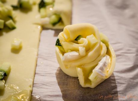 Feuilletés chèvre courgette miel en roses - Les Petits Plats de Mélina