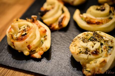 Feuilletés chèvre courgette miel en roses - Les Petits Plats de Mélina