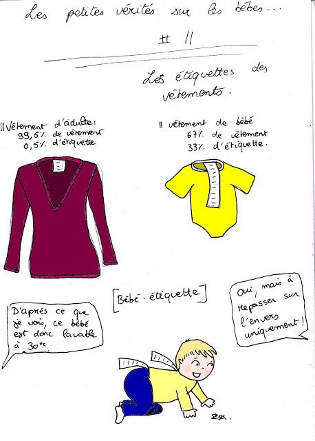 Les petites vérités sur les bébés... #11, les étiquettes des vêtements