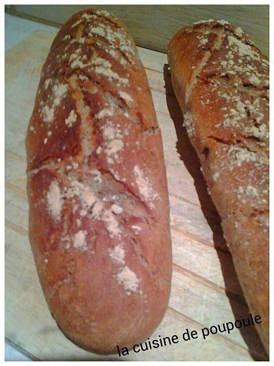 Baguette à la châtaigne au thermomix ou kitchenaid