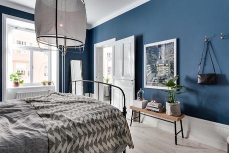 A blue bedroom