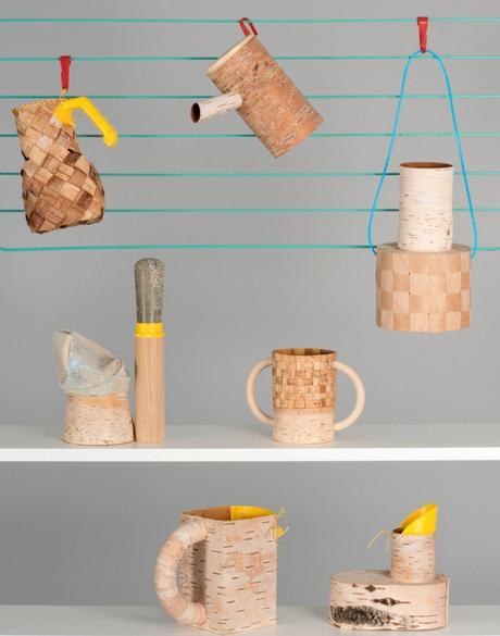 Sanna Lindholm et sa série Näver, objets en écorce de bouleau