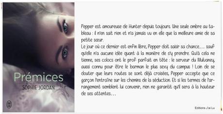 Prémices | Sophie Jordan (The Ivy Chronicles #1) Prémices | Sophie Jordan (The Ivy Chronicles #1)