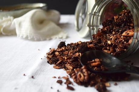 granola amarante chocolat cacao cru pauvre en sucre 