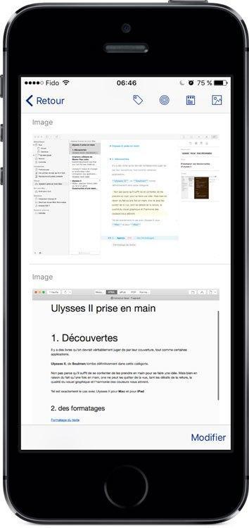 Ulysses s’adapte aux iPhone et au iPad Pro