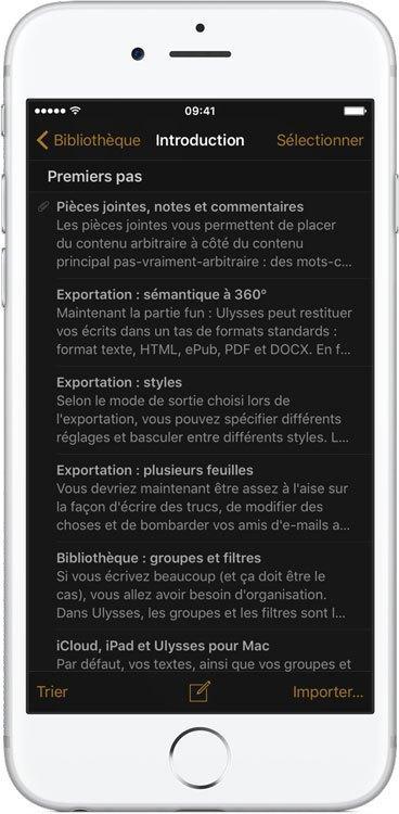 Ulysses s’adapte aux iPhone et au iPad Pro Ulysses s’adapte aux iPhone et au iPad Pro