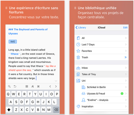 L’éditeur de texte Ulysses disponible sur iPhone Ulysses-iphone