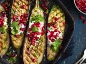 Aubergines grillées sauce yaourt grenade