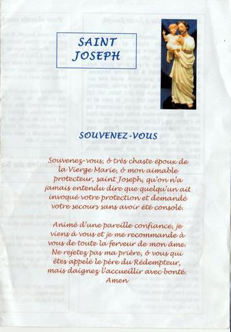 NEUVAINE A SAINT JOSEPH