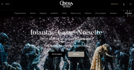 Page d'accueil de l'Opéra de Paris
