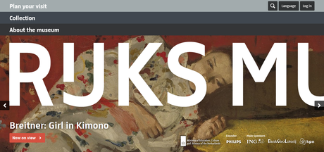 Page d'accueil du Rijksmuseum