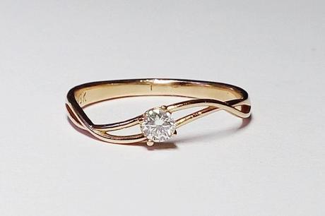 Bague solitaire en or rose bague solitaire en or rose 18k