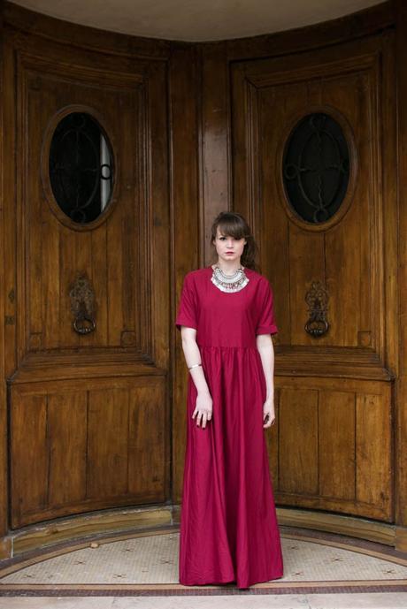 robe longue rouge