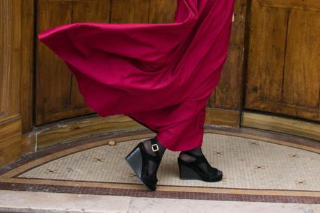 jupe rouge sang