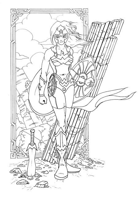 Lineart Wonder Woman par Juju Gribouille